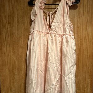 SHEIN Pink Striped Mini Dress